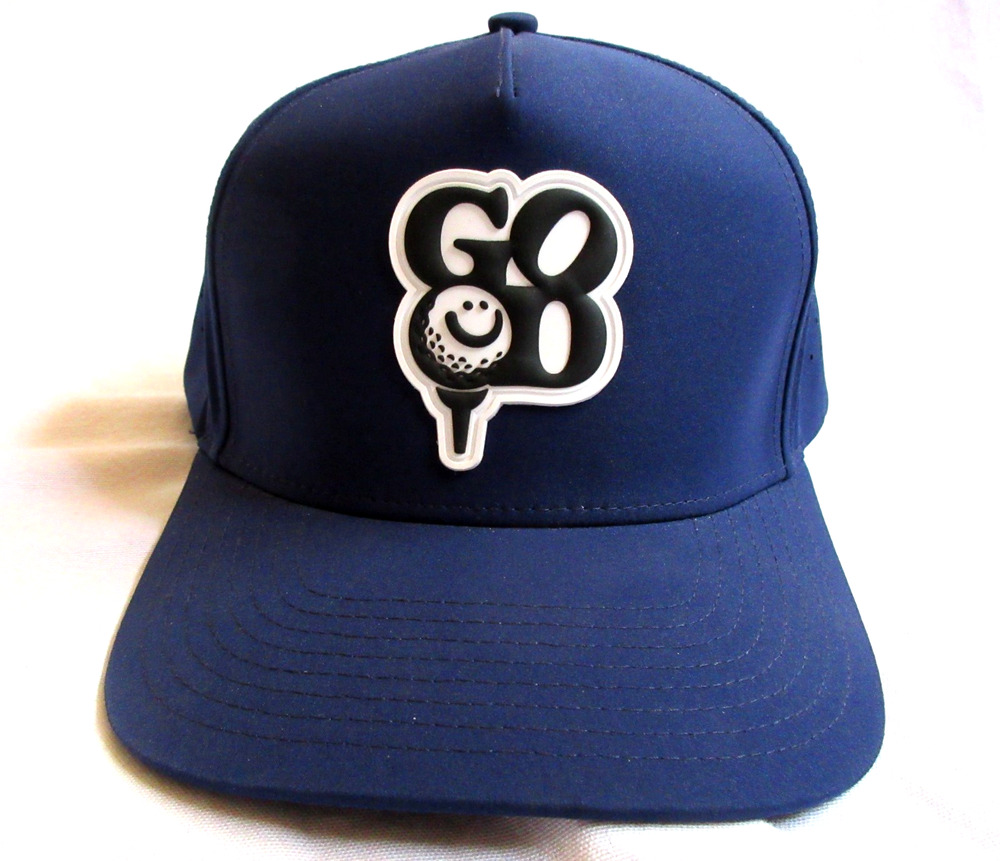 GOOD BOY GOLF Smiley Face Ball Adjustable Blue Snapback Baseball Mesh Hat Cap